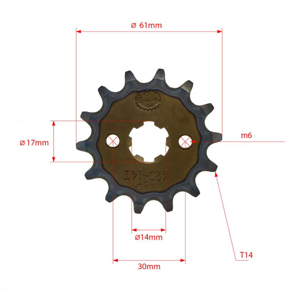 Звезда ведущая 420-14T d-17 SM-PARTS купить Звезда ведущая 420-14T d-17 SM-PARTS купить