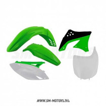 Комплект пластика R-TECH KAWASAKI KXF450 09-11 зеленый/черный/белый (R-KITKXF-OEM-510)