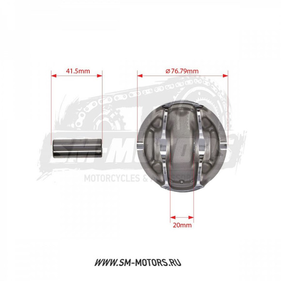 Поршень в сборе PRO-X HONDA CRF250R 16-17 d-76,79 мм (01.1346.C) купить Поршень в сборе PRO-X HONDA CRF250R 16-17 d-76,79 мм (01.1346.C) купить