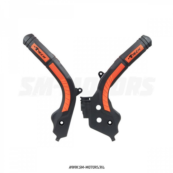 Защита рамы R-TECH (пластик) KTM SX/SX-F 16-19 EXC/EXC-F 17-19 черный/оранжевый (R-PRTKTMNRAR1) купить