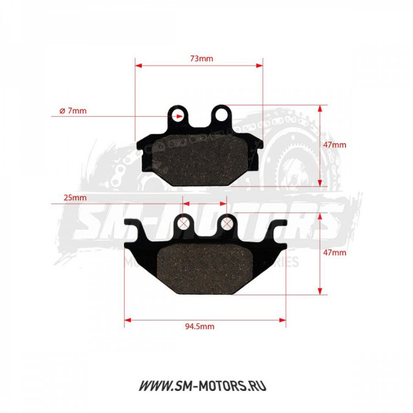Колодки дискового тормоза ATV Cectek, Stels передние FA 377 SM-PARTS купить Колодки дискового тормоза ATV Cectek, Stels передние FA 377 SM-PARTS купить