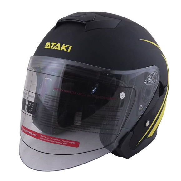 Шлем открытый со стеклом ATAKI JK526 Stripe купить Шлем открытый со стеклом ATAKI JK526 Stripe купить