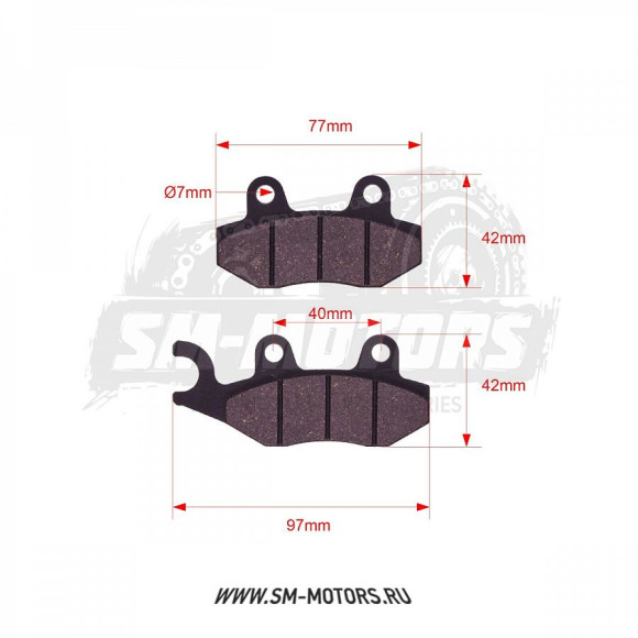 Колодки дискового тормоза ATV Kawasaki, Kazuma передн. правые FA 135 SM-PARTS купить Колодки дискового тормоза ATV Kawasaki, Kazuma передн. правые FA 135 SM-PARTS купить