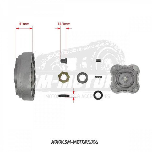 Сцепление в сборе 153FMI/154FMI 125 см3 усиленное 3-х дисковое SM-PARTS купить Сцепление в сборе 153FMI/154FMI 125 см3 усиленное 3-х дисковое SM-PARTS купить