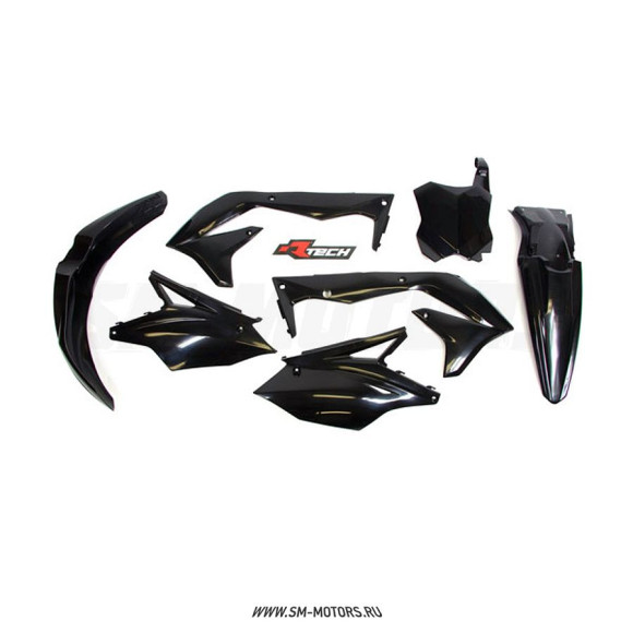 Комплект пластика R-TECH KAWASAKI KXF450 16-18 черный (R-KITKXF-NR0-517) купить