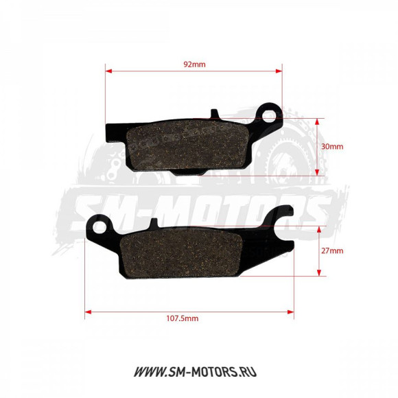Колодки дискового тормоза ATV Yamaha Grizzly передн. левые FA 443 SM-PARTS купить Колодки дискового тормоза ATV Yamaha Grizzly передн. левые FA 443 SM-PARTS купить