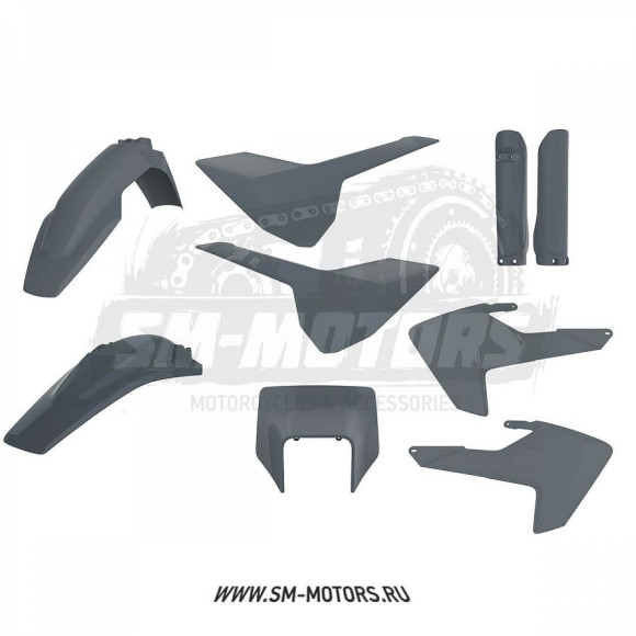 Комплект пластика POLISPORT HUSQVARNA TE/FE 17-19 серый (90898) купить