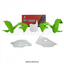 Комплект пластика R-TECH KAWASAKI KXF450 19-22 зеленый/белый (R-KITKXF-OEM-599)