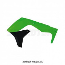 Обтекатели радиатора R-TECH KAWASAKI KXF450 16-18 зеленый/черный (R-CVKXFVENR16)