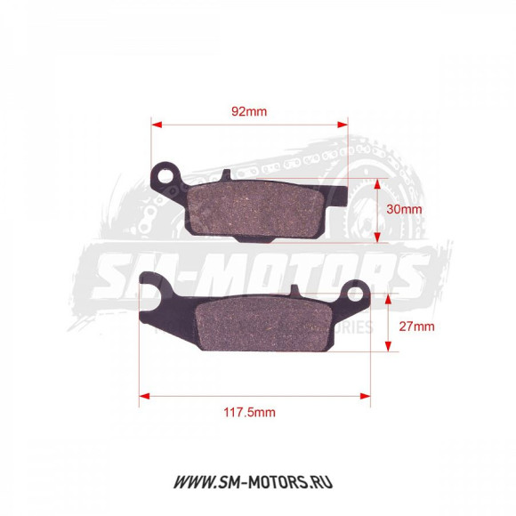 Колодки дискового тормоза ATV Yamaha Grizzly передн. правые FA 444 SM-PARTS купить Колодки дискового тормоза ATV Yamaha Grizzly передн. правые FA 444 SM-PARTS купить