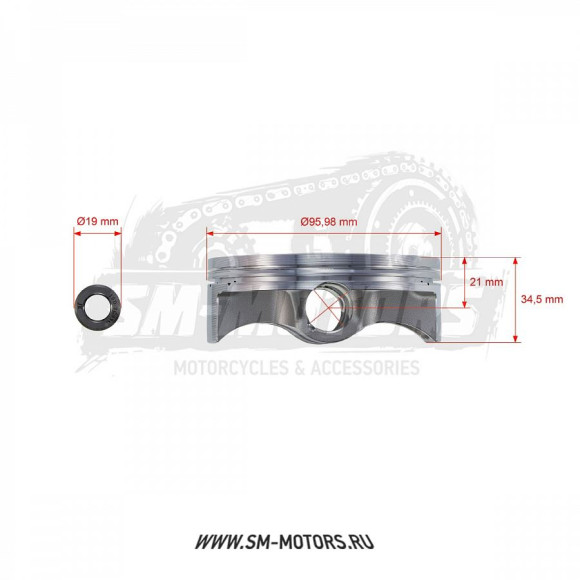 Поршень в сборе PRO-X HONDA CRF450R 13-16 d-95,98 мм (01.1413.C) купить Поршень в сборе PRO-X HONDA CRF450R 13-16 d-95,98 мм (01.1413.C) купить