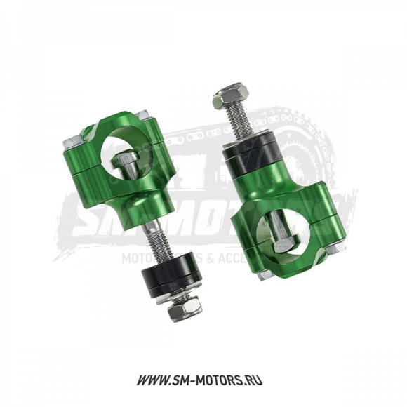 Кронштейны крепления руля OTOM (пара) 28мм зеленые M10 CNC купить Кронштейны крепления руля OTOM (пара) 28мм зеленые M10 CNC купить