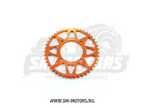 Звезда ведомая аллюминиевая питбайк 428-45T оранжевая SM-PARTS
