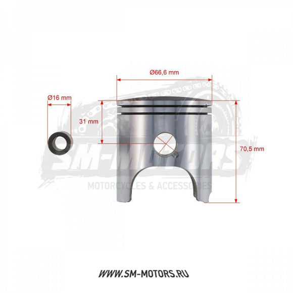 Поршень GR7 двиг. MT-250 2T OEM в сборе купить Поршень GR7 двиг. MT-250 2T OEM в сборе купить