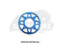 Звезда ведомая аллюминиевая питбайк 428-45T синяя SM-PARTS