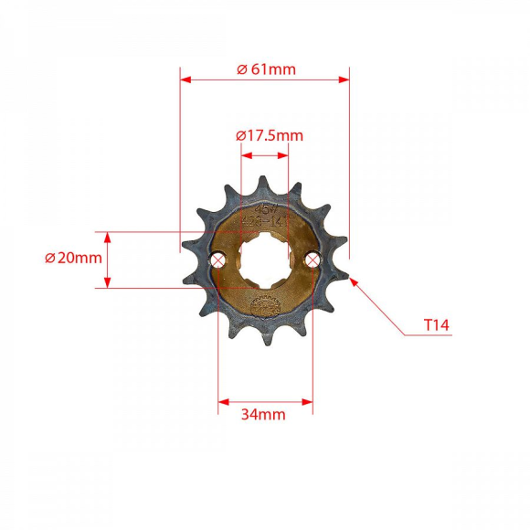 Звезда ведущая 428-14T d-20 SM-PARTS купить Звезда ведущая 428-14T d-20 SM-PARTS купить