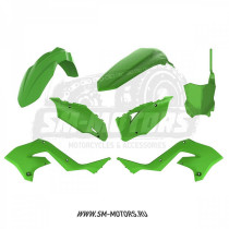 Комплект пластика POLISPORT KAWASAKI KX125/250 03-08 OEM зеленый (рестайл KXF450 22) (90933)