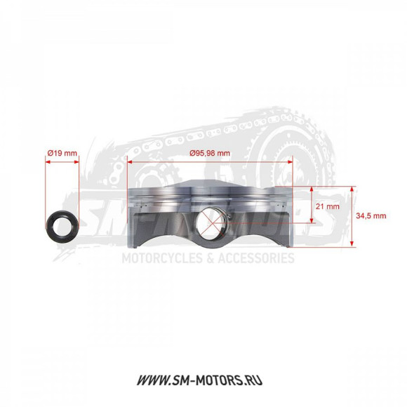 Поршень в сборе PRO-X HONDA CRF450R/RX 17-22 d-95,98 мм (01.1417.C) купить Поршень в сборе PRO-X HONDA CRF450R/RX 17-22 d-95,98 мм (01.1417.C) купить