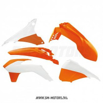 Комплект пластика R-TECH KTM EXC/EXC-F 14-16 оранжевый/белый (R-KITKTM-OEM-495)