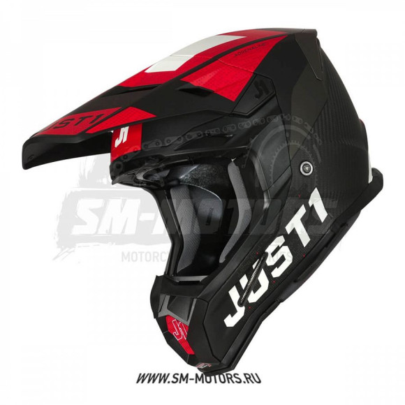 Шлем кроссовый JUST1 J22 Carbon Adrenaline купить