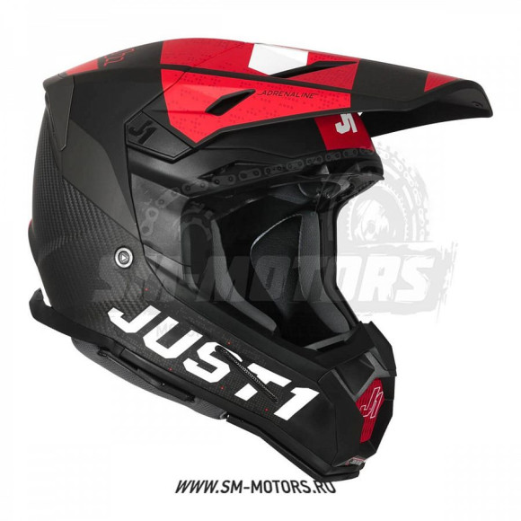 Шлем кроссовый JUST1 J22 Carbon Adrenaline купить