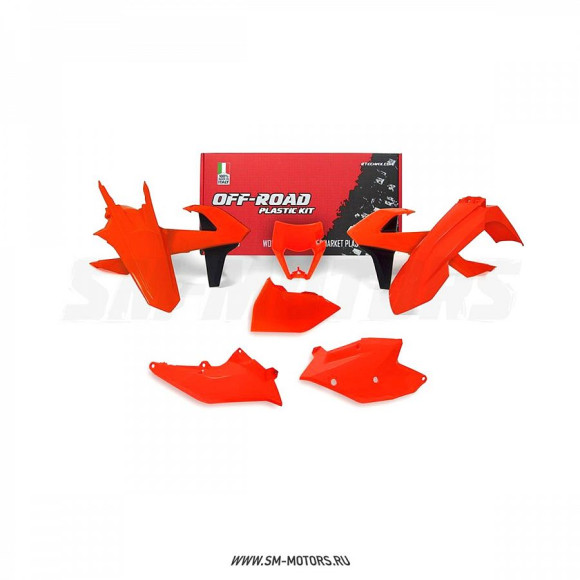 Комплект пластика R-TECH KTM EXC/EXC-F/XC-W 17-19 неоновый оранжевый (R-KITKTM-AN0-517) купить