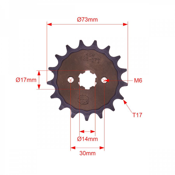 Звезда ведущая 428-17T d-17 SM-PARTS купить Звезда ведущая 428-17T d-17 SM-PARTS купить