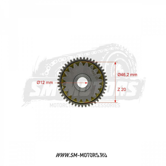 Шестерня ведущая электростартера KAYO двиг. ZS NC450 (вод.охл.) CN купить Шестерня ведущая электростартера KAYO двиг. ZS NC450 (вод.охл.) CN купить