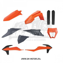 Комплект пластика POLISPORT KTM EXC/EXC-F/XC-W/XCF-W 20-22 OEM оранжевый/серый (91040)