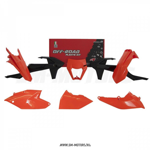 Комплект пластика R-TECH KTM EXC/EXC-F/XC-W 17-19 оранжевый/черный (R-KITKTM-OEM-518) купить