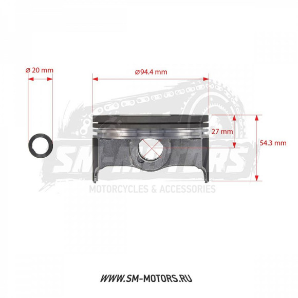 Поршень KAYO двиг. ZS NC450 (вод.охл.) в сборе CN купить Поршень KAYO двиг. ZS NC450 (вод.охл.) в сборе CN купить