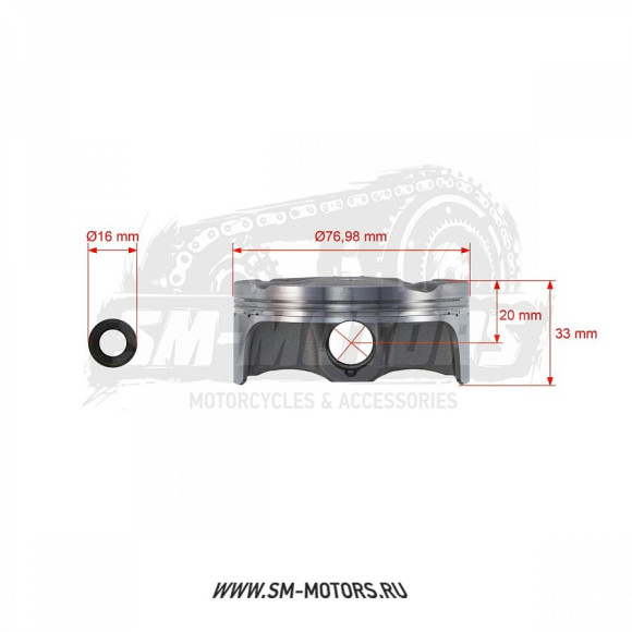 Поршень в сборе PRO-X KAWASAKI KXF250 17-19 d-76,98 мм (01.4347.C) купить Поршень в сборе PRO-X KAWASAKI KXF250 17-19 d-76,98 мм (01.4347.C) купить
