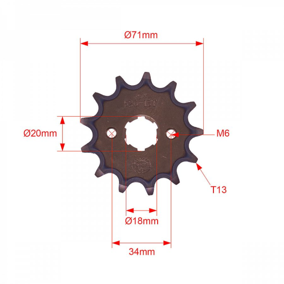 Звезда ведущая 520-13T d-20 SM-PARTS купить Звезда ведущая 520-13T d-20 SM-PARTS купить