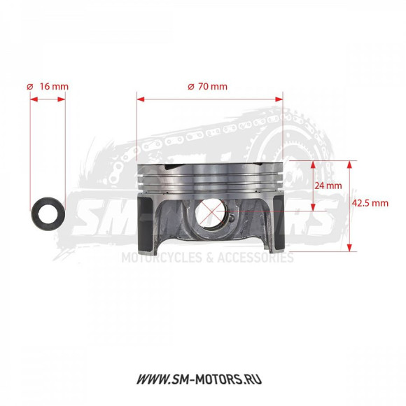 Поршень KAYO двиг.ZS CB250 (вод.охл.) в сборе CN купить Поршень KAYO двиг.ZS CB250 (вод.охл.) в сборе CN купить