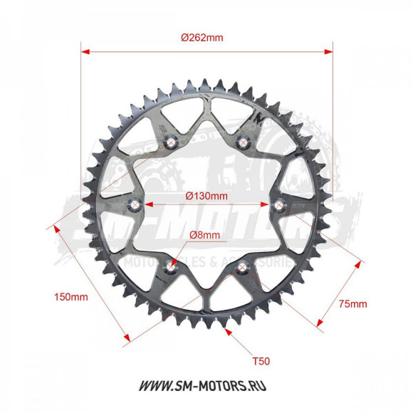 Звезда ведомая MAYAKLAB YAMAHA YZF/WRF 250/450 99-23 50T (JTR 251) (MYK-78010016742) купить Звезда ведомая MAYAKLAB YAMAHA YZF/WRF 250/450 99-23 50T (JTR 251) (MYK-78010016742) купить