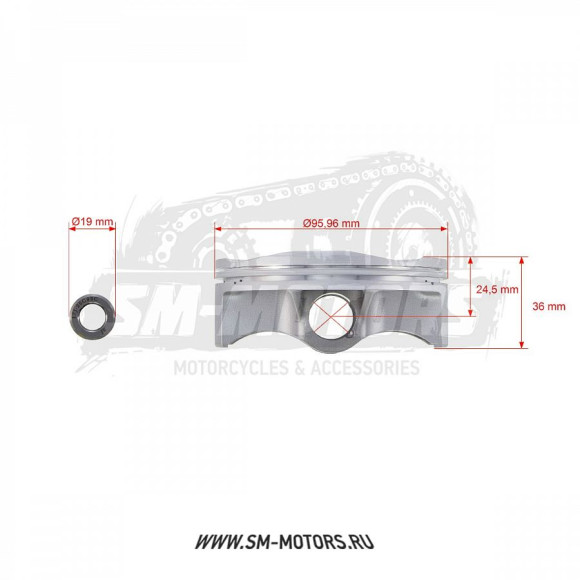 Поршень в сборе PRO-X KAWASAKI KXF450 15 d-95,96 мм (01.4415.A) купить