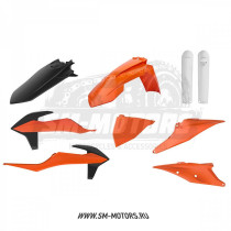 Комплект пластика POLISPORT KTM EXC/EXC-F/XC-W/XCF-W 20-22 оранжевый/черный/белый (91015)
