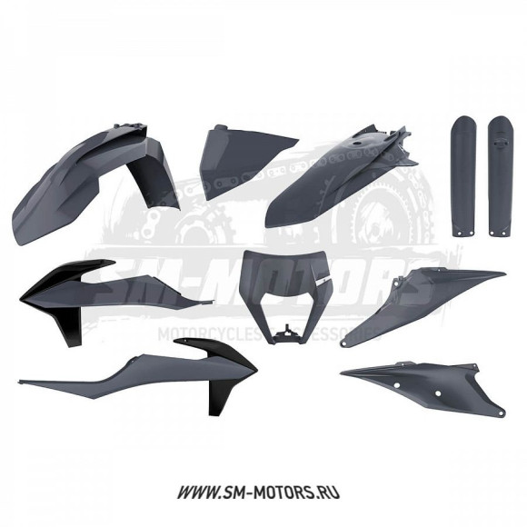 Комплект пластика POLISPORT KTM EXC/EXC-F/XC-W/XCF-W 20-22 серый (90917) купить