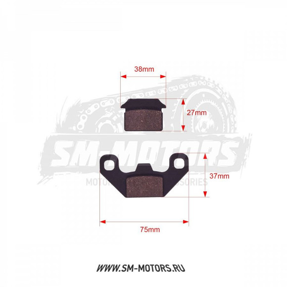 Колодки дискового тормоза задние KAYO CRF MINI-A, LITE SM-PARTS купить Колодки дискового тормоза задние KAYO CRF MINI-A, LITE SM-PARTS купить