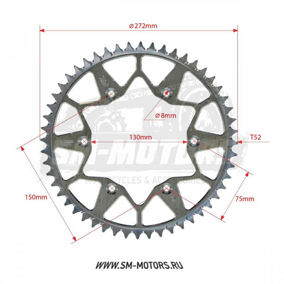 Звезда ведомая MAYAKLAB YAMAHA YZF/WRF 250/450 99-23 52T (JTR 251) (MYK-78010016762) купить Звезда ведомая MAYAKLAB YAMAHA YZF/WRF 250/450 99-23 52T (JTR 251) (MYK-78010016762) купить