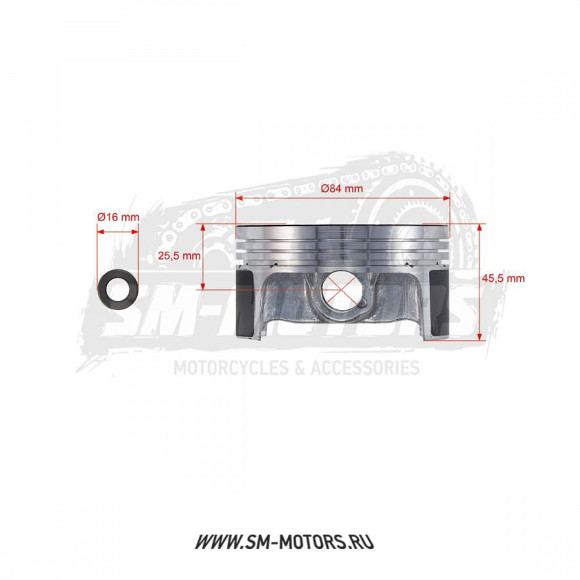 Поршень в сборе + прокладки двиг. ZS NS250 (вод.охл.) d-84, p-16 (для ЦПГ 300сс) купить Поршень в сборе + прокладки двиг. ZS NS250 (вод.охл.) d-84, p-16 (для ЦПГ 300сс) купить