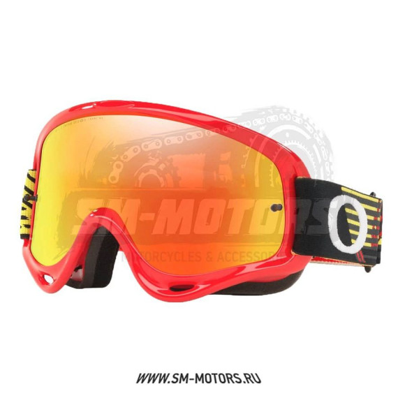 Очки для мотокросса OAKLEY O-Frame Circuit красные-желтые / красная Iridium (OO7029-60) купить