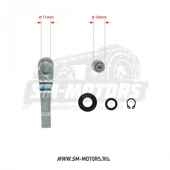 Вал сцепления (с флажком) GR7 двиг. MT-250 2T OEM купить Вал сцепления (с флажком) GR7 двиг. MT-250 2T OEM купить