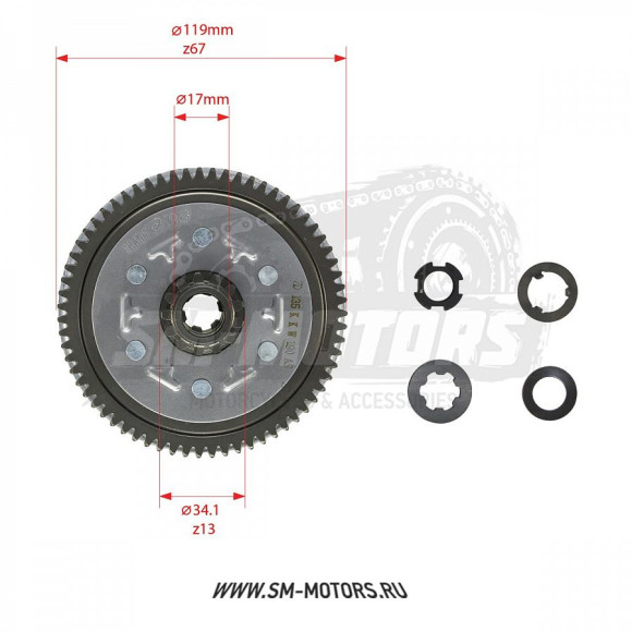 Сцепление в сборе двиг. ZS1P62YML-2 (W190) CN купить Сцепление в сборе двиг. ZS1P62YML-2 (W190) CN купить