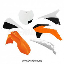 Комплект пластика R-TECH KTM SX/SX-F 125-450 13-15 оранжевый/белый/черный (R-KITKTM-OEM-594)