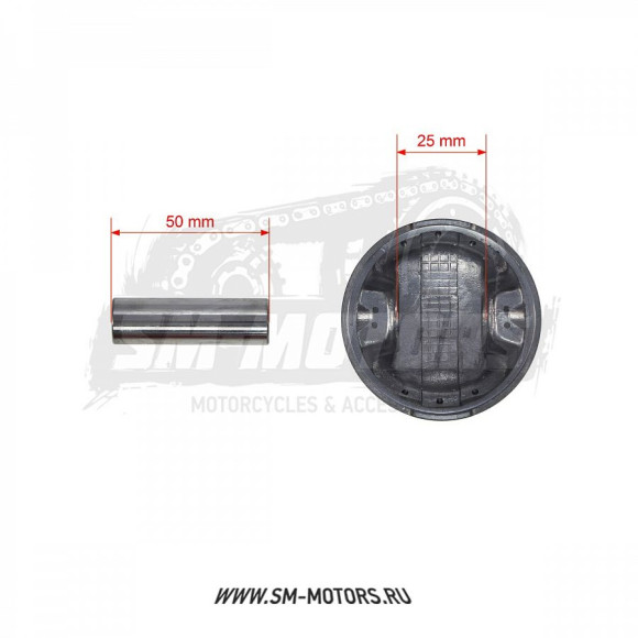 Поршень в сборе 4T двиг. CB150 d-62, p-15 (тефлон) SM-PARTS купить Поршень в сборе 4T двиг. CB150 d-62, p-15 (тефлон) SM-PARTS купить