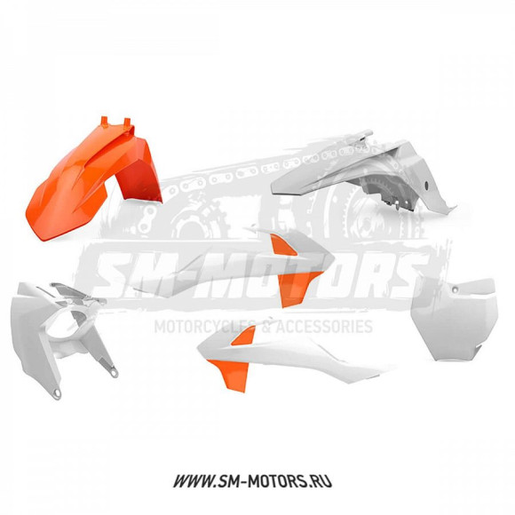 Комплект пластика POLISPORT KTM SX65 16-22 оранжевый/белый (90805) купить