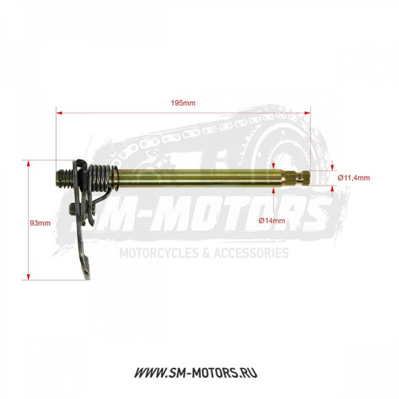 Вал переключения передач в сборе KAYO двиг. ZS CB250D-G (воздушный) (P061007) CN купить Вал переключения передач в сборе KAYO двиг. ZS CB250D-G (воздушный) (P061007) CN купить