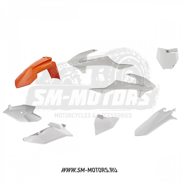 Комплект пластика POLISPORT KTM SX85 18-22 белый/оранжевый (90826) купить