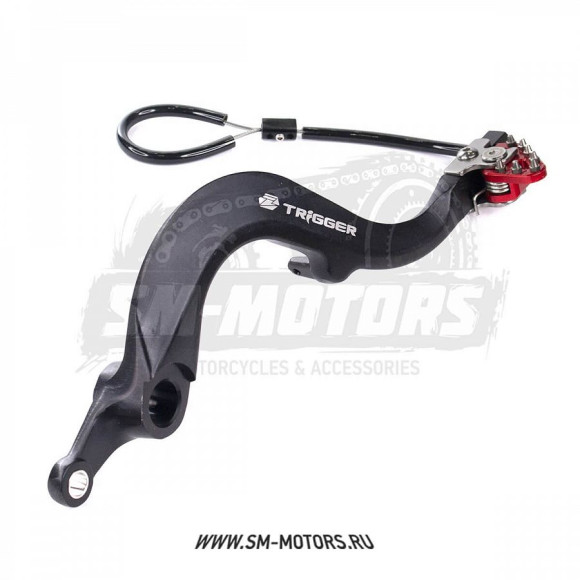Педаль заднего тормоза ZETA TRIGGER KAWASAKI KXF450 16-20 красный (ZE90-7122) купить